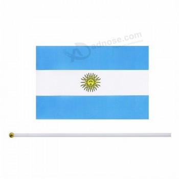 пользовательские печатные продвижение дешевая рука волна провел национальный флаг страны аргентина