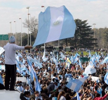 bedrukbaar polyester canvas voor nationale vlaggen van de Wereldbeker Argentinië