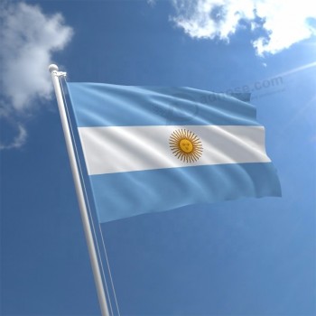 Heißes verkaufendes hitzebeständiges Polyester 3x5ft, das Argentinien-Flagge mit guter Qualität fliegt