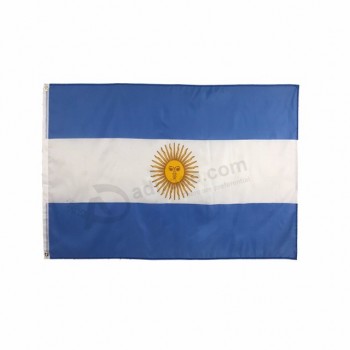 100% polyester siebdruck schnell versand 3x5ft qualität argentinien flagge