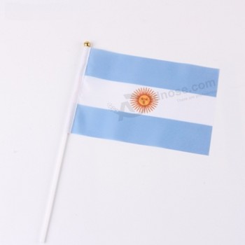 Großhandel benutzerdefinierte neue gute Qualität günstigen Preis Wort Cup 2018 Argentinien Hand Flagge