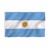 Lona de poliéster imprimible ecológica personalizada al por mayor La bandera nacional de seguridad argentina