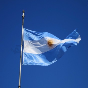 bandiera argentina di dimensioni personalizzate con materiale in poliestere di alta qualità per la Coppa del mondo
