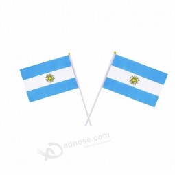 groothandel custom hoge kwaliteit argentinië festival rave hand zwaaien vlag vliegen hand held vlag