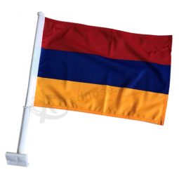 Custom Armenia Car Window Flag With Plastic Pole