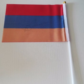 Venda quente de malha de poliéster Armênia mão bandeira