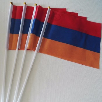 Venta caliente tamaño pequeño impreso armenia handheld flag