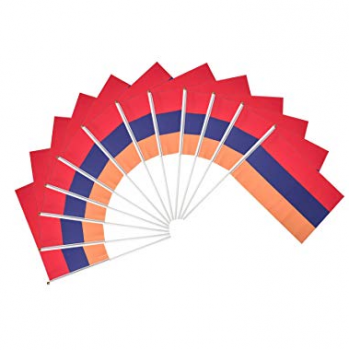 bandeira de ondulação de arménia à mão para esportes