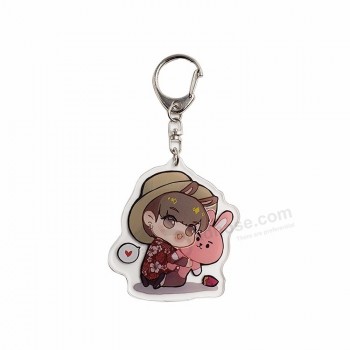 wholesale custom printed clear anime blank acrylic keychain