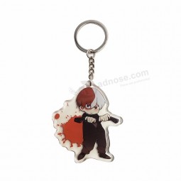 llavero a granel llavero de plástico cortado con láser llaveros de acrílico en forma de anime
