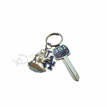 mode benutzerdefinierte metall keychain keyshape emaille schlüsselanhänger