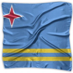 chunlei dames aruba vlag polyester pochet mulipurpose zijden sjaal bandana halsdoek haar sjaal