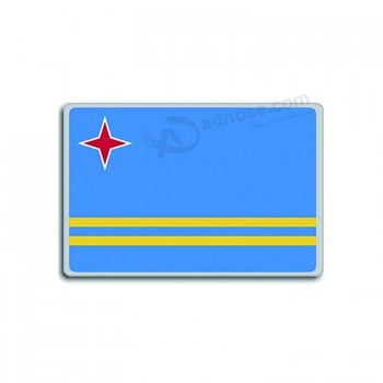 Logotipo caliente OEM personalizado recuerdo turístico popular bandera de aruba aruba recuerdo imán de nevera