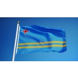 kundenspezifisches 3ft * 5ft Polyester-Gewebe, das Staatsflaggen der verschiedenen Länder, Aruba-Flagge druckt