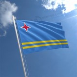 Großhandel Polyester Dye Sublimation Für den direkten Druck billig Aruba Flagge Nationalflagge