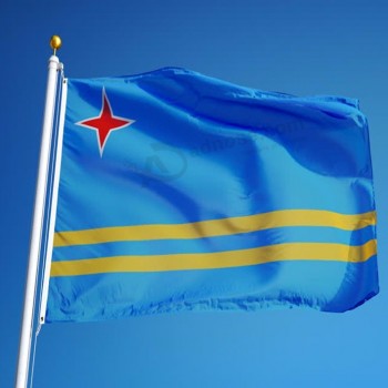 Hot selling 3x5ft large digital printing polyester  national aruba flag