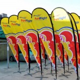 windstille Klingenfeder-Tropfenfahnen für draußen