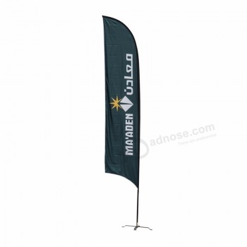 Conjunto de bandera de playa de poste de fibra de vidrio de alta calidad