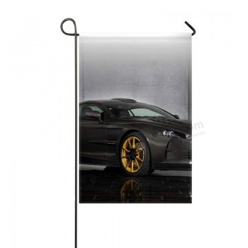 fabrik großhandel herrschaft cyrus aston martin Db9 schwarz seitenansicht garten flagge 12x18 zoll