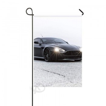 Оптовая пользовательский сад флаг Aston Martin Vantage черный шишка 12x18 дюймов