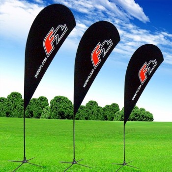 teardrop shape beach flags for bicycle market advertising