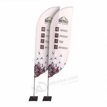 digital printing backpack fabric feather shape flying banner