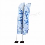 sporting advertising feather shape beach flags