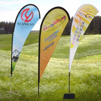 make in china digital printing teardrop flying beach sign and flags