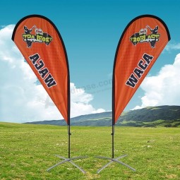 long-term publicity custom hanging beach flag,outdoor double sides flag banner