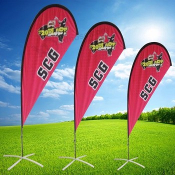 Promotional exhibition event outdoor Flying Beach Flag banner stand