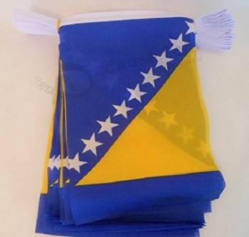 bósnia e herzegovina bandeira de estamenha de 6 metros 20 bandeiras 9 '' x 6 '' - bandeiras de corda herzegovinianas da bósnia 15 x 21 cm