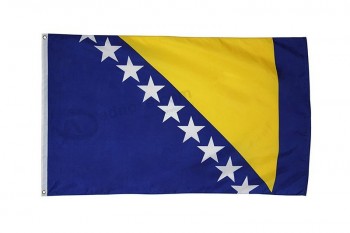 Оптовая пользовательский флаг Боснии и Герцеговины 3ftx5ft полиэстер