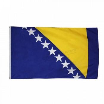 bandiera 90x150cm del paese di Bosnia ed Erzegovina all'ingrosso stampa a sublimazione poliestere