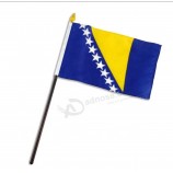 bosnien und herzegowina nationalland hand stick flagge