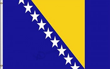 impressão digital poliéster 90 * 150 cm bandeiras da bósnia e herzegovina