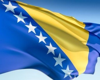 Hochwertige Sublimationsdruck Bosnien und Herzegowina Landesflagge