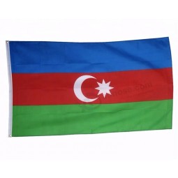 Poliéster do país de 3 * 5ft azerbaijan embandeira a impressão
