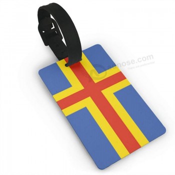 etiquetas de equipaje de bandera de islas aland personalizadas al por mayor ID de equipaje de viaje maleta etiquetas accesorios