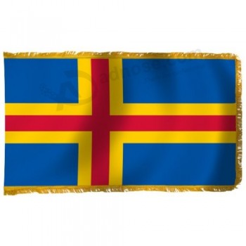 Custom Aland Islands Flag 3X5 Foot Nylon PH and FR