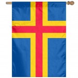 Bandeira grossa de tecido durável e premium das ilhas de Åland bandeiras da festa em casa bandeira do jardim de casa bandeiras de parede ao ar livre em interior bandeira de poliést