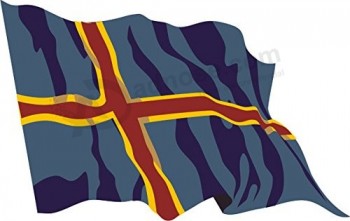 оптовые пользовательские наклейки на Аландских островах / бампер / JDM / высечка - флаг / баннер A-LS3
