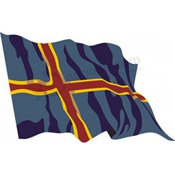 Großhandel benutzerdefinierte Aland Islands Aufkleber / Stoßstange / JDM / Die Cut - Flagge / Banner A-LS3
