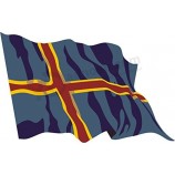 pegatina / parachoques / JDM / troquelado personalizado al por mayor de las islas aland - bandera / pancarta A-LS3