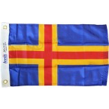 Islas Aland baratas personalizadas de fábrica - bandera mundial de nylon de 12 