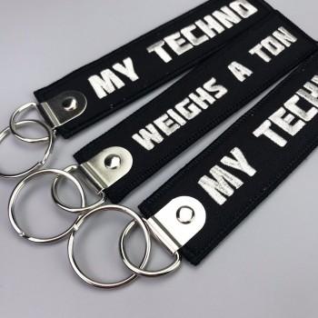 bagagem personalizada promocional tag bordado porta-chaves