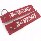 custom langwerpige metalen naam sublimatie lege sleutelhanger