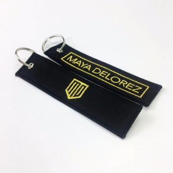 presente da promoção da fábrica personalizado chaveiro tecido tag chave