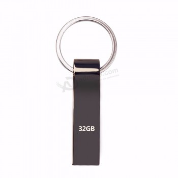 kundenspezifischer USB-Großhandelsblitz 2.0 64gb wasserdichter Metallpendrive Schlüsselring