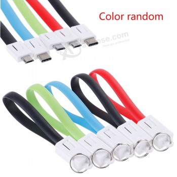 Llavero cable USB original para iphone micro IOS cargador de tipo c cable micro USB para cable de llavero cables de teléfonos móviles