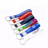 hoge kwaliteit op maat gemaakte sublimatie afdrukken sleutelhanger siliconen polsband met logo